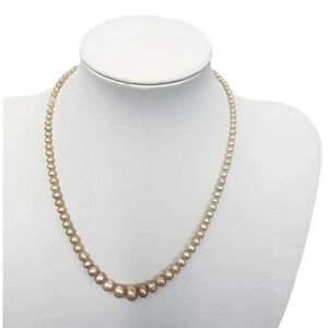 Faux Mini Pearl Necklace – 17 Inches – Pearl Closure